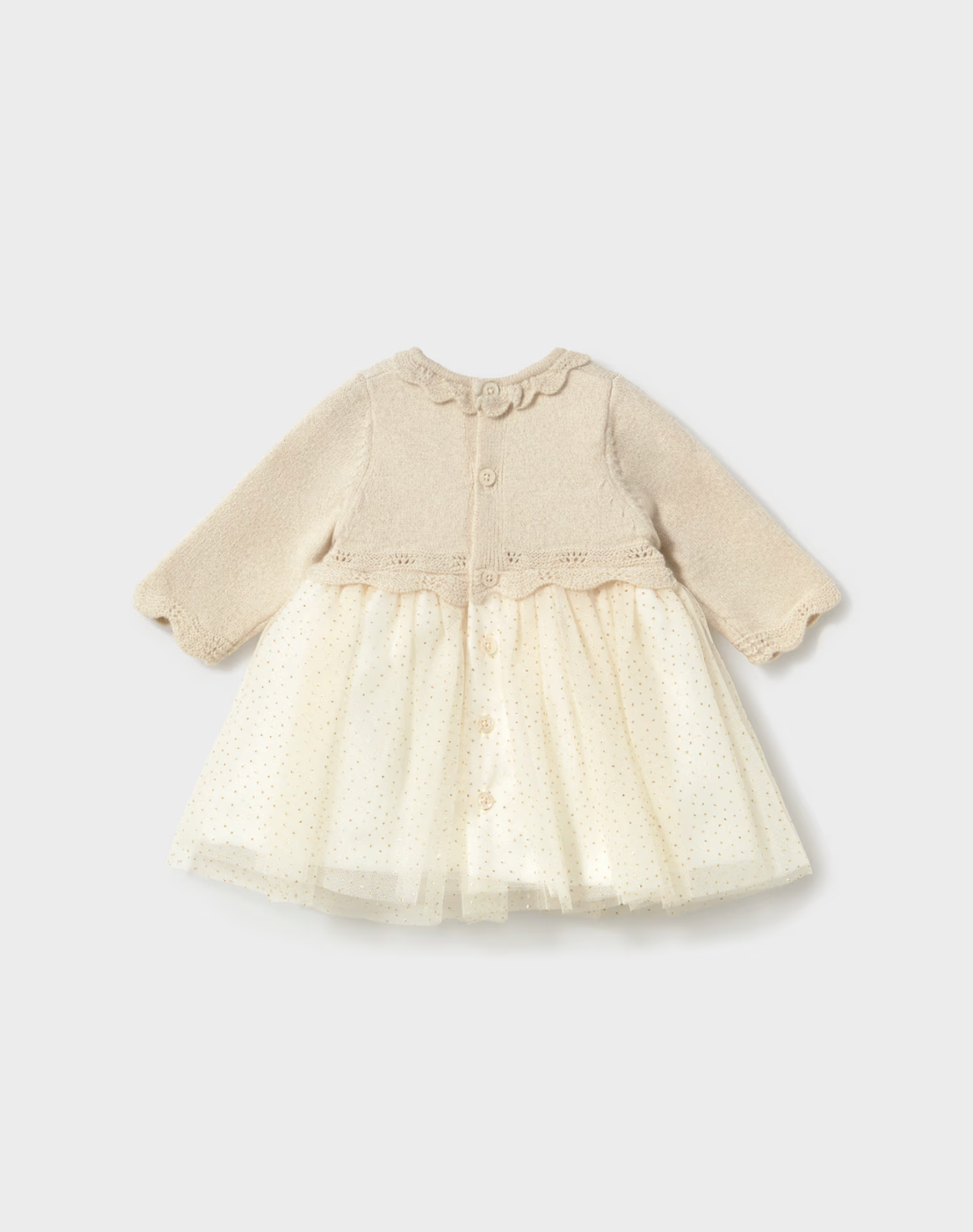 Baby Girl Tulle Dress - Champagne