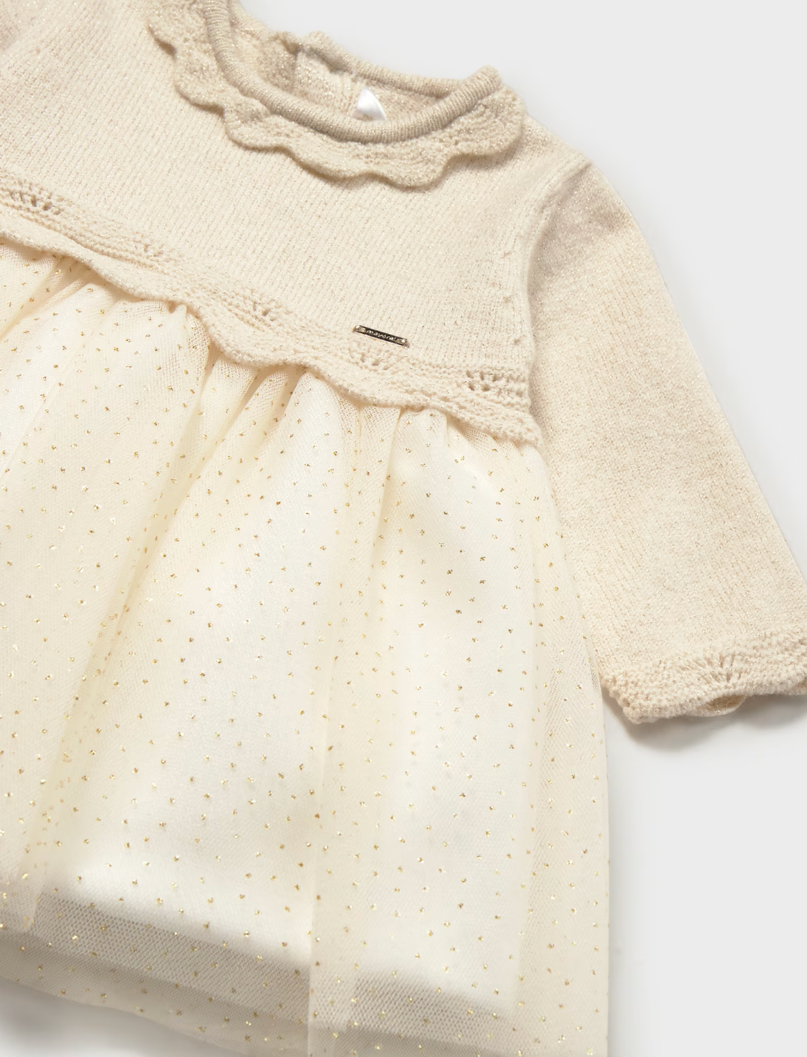 Baby Girl Tulle Dress - Champagne
