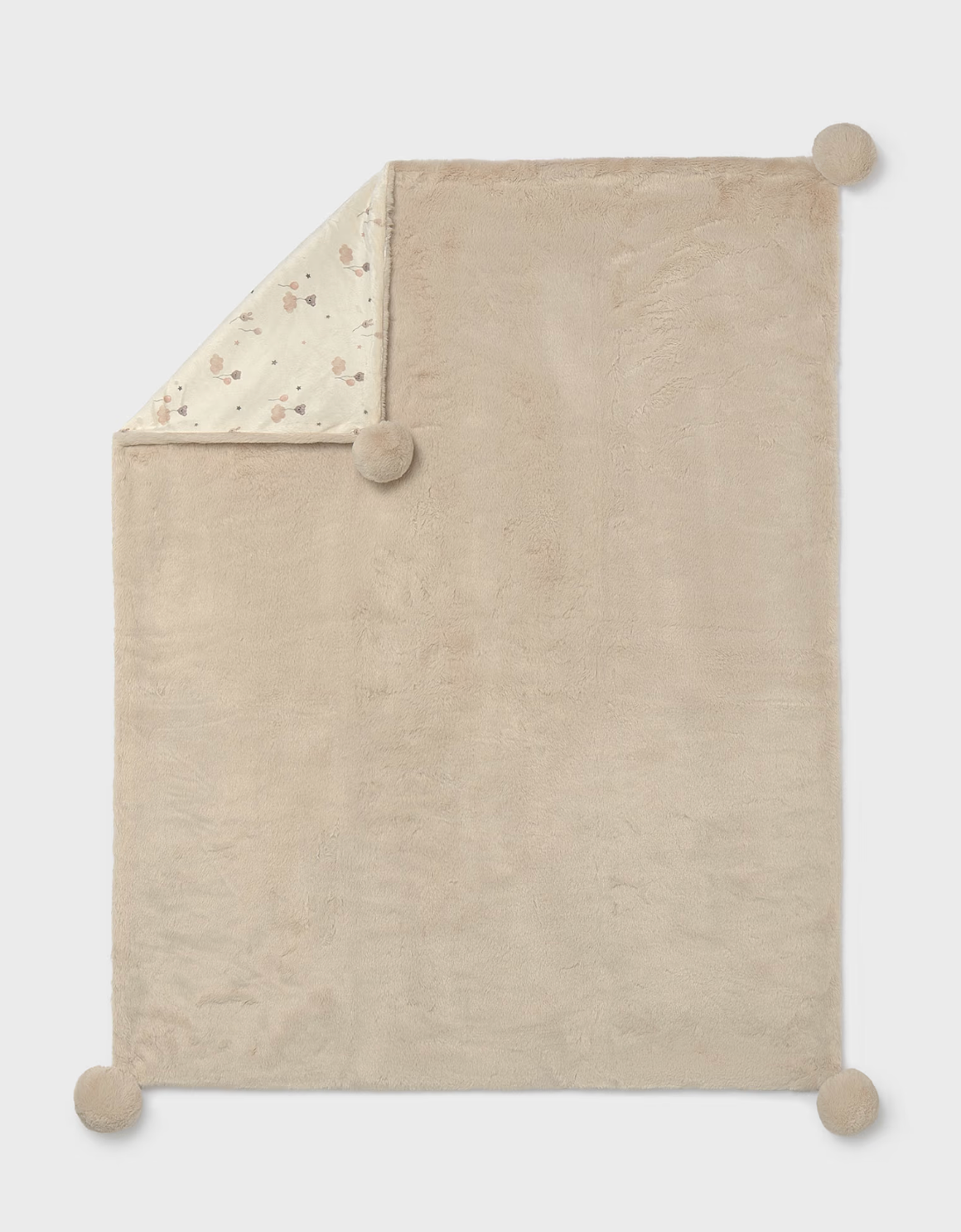 Pom-Pom Blanket - Baby Pink or Champagne