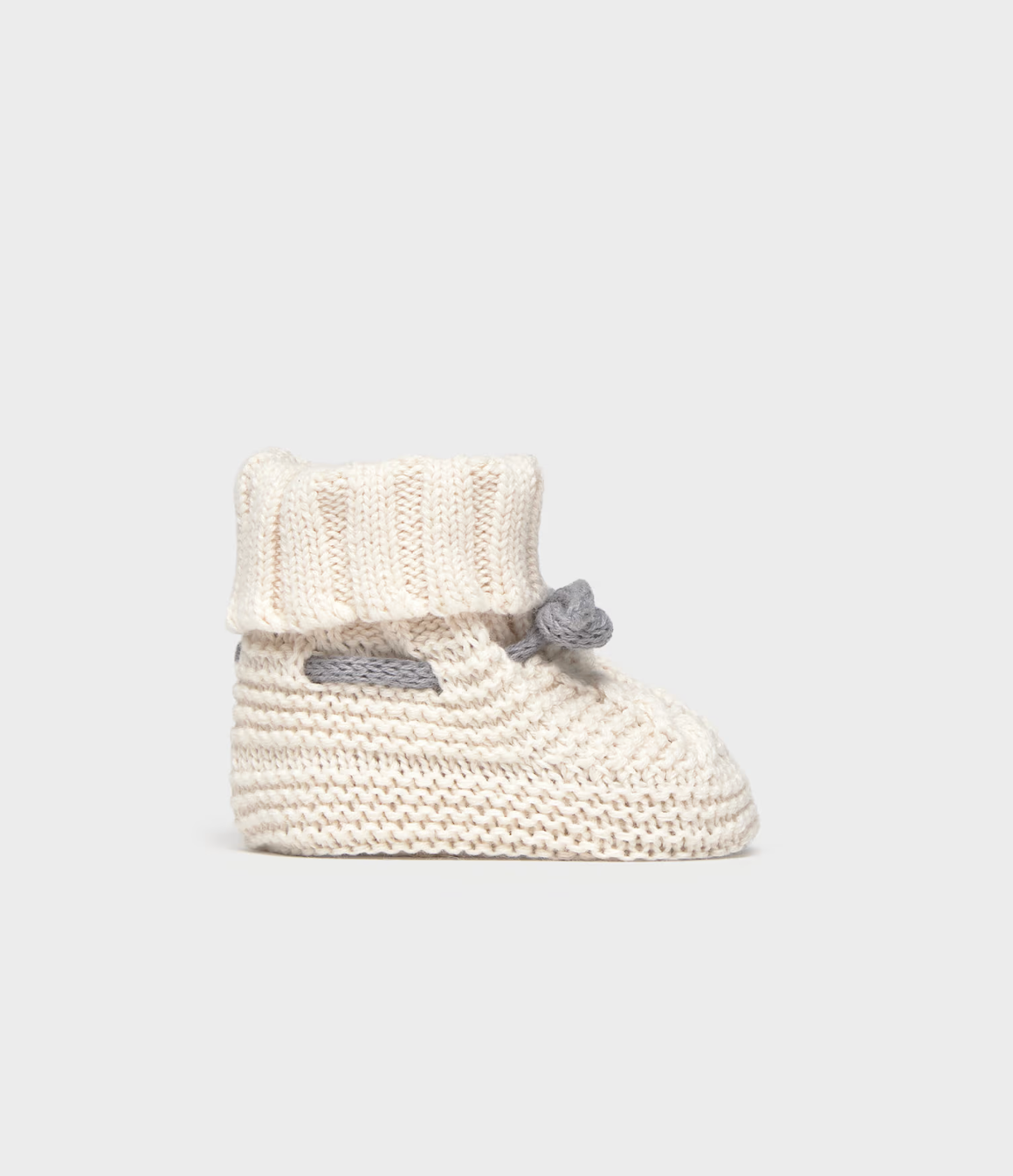 Knit Baby Booties - Cream