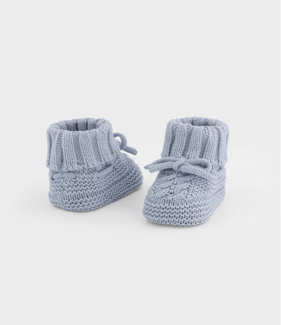 Knit Baby Booties - Blue
