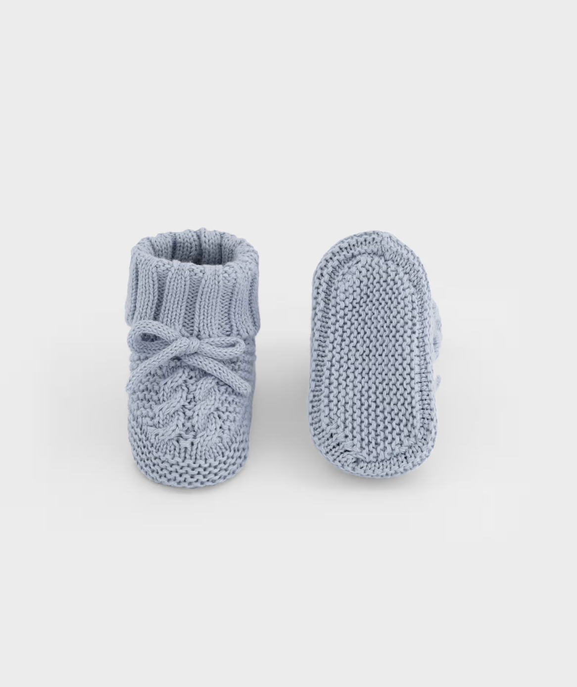 Knit Baby Booties - Blue