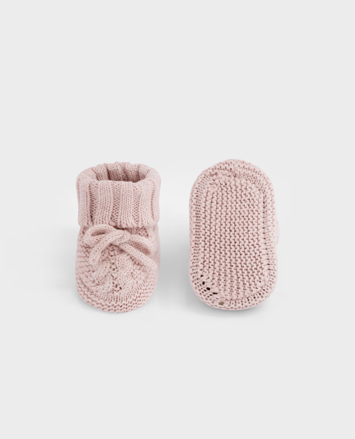 Knit Baby Booties - Pink