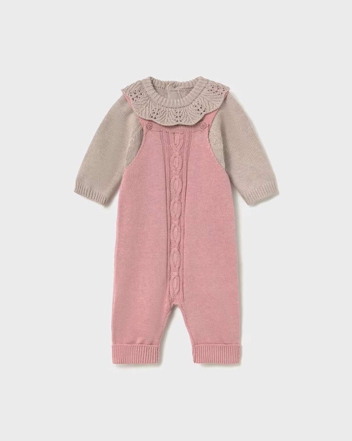 Baby Girl Two Piece Sweater and Dungaree Set