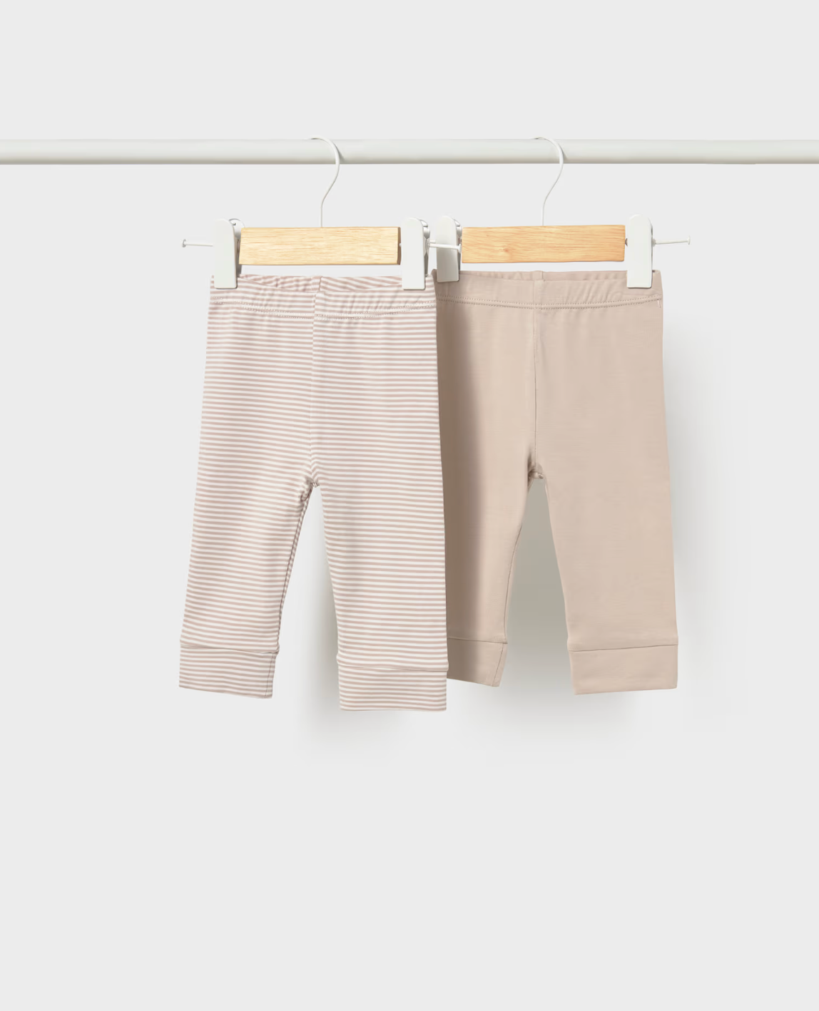 Baby Leggings - Solid or Striped Ecru