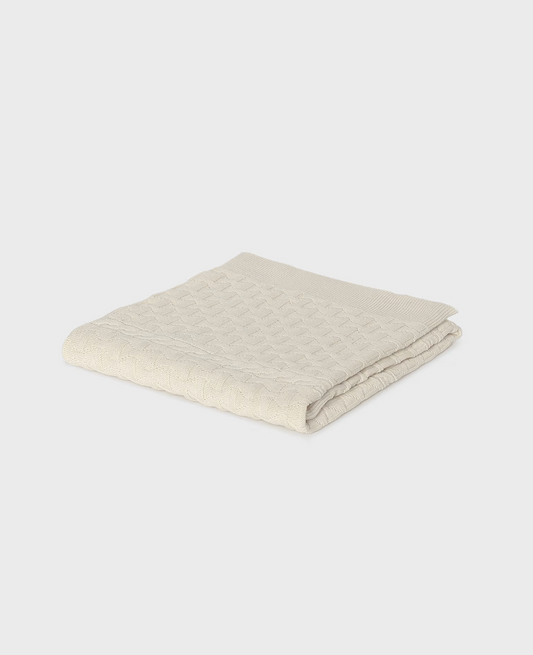 Cream Woven Baby Blanket