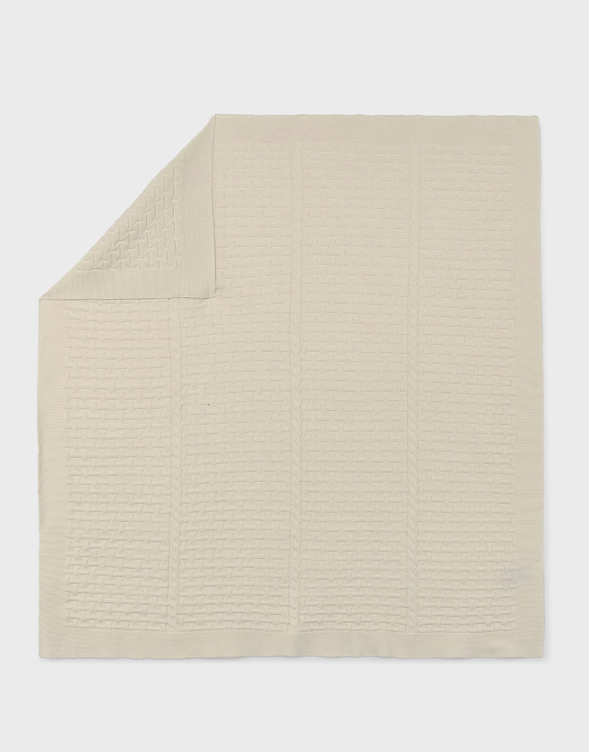Cream Woven Baby Blanket