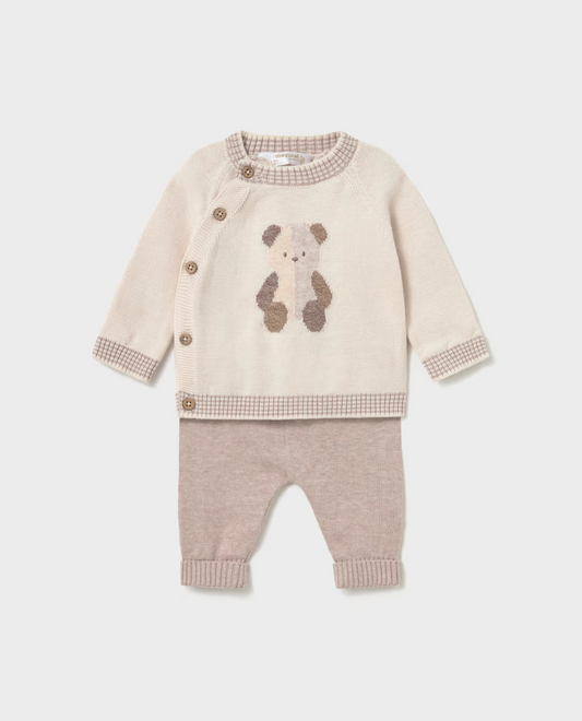 Baby Pant and Bear Sweater Set