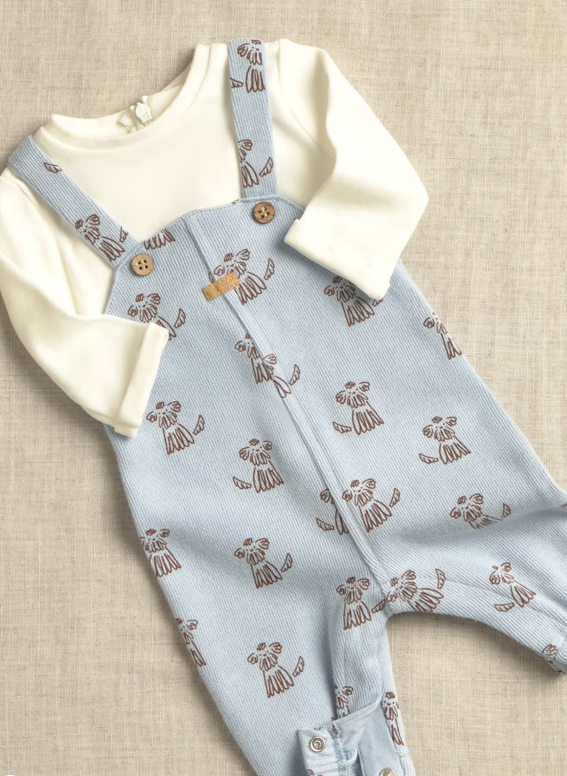 Puppy Print Baby Boy One-Piece