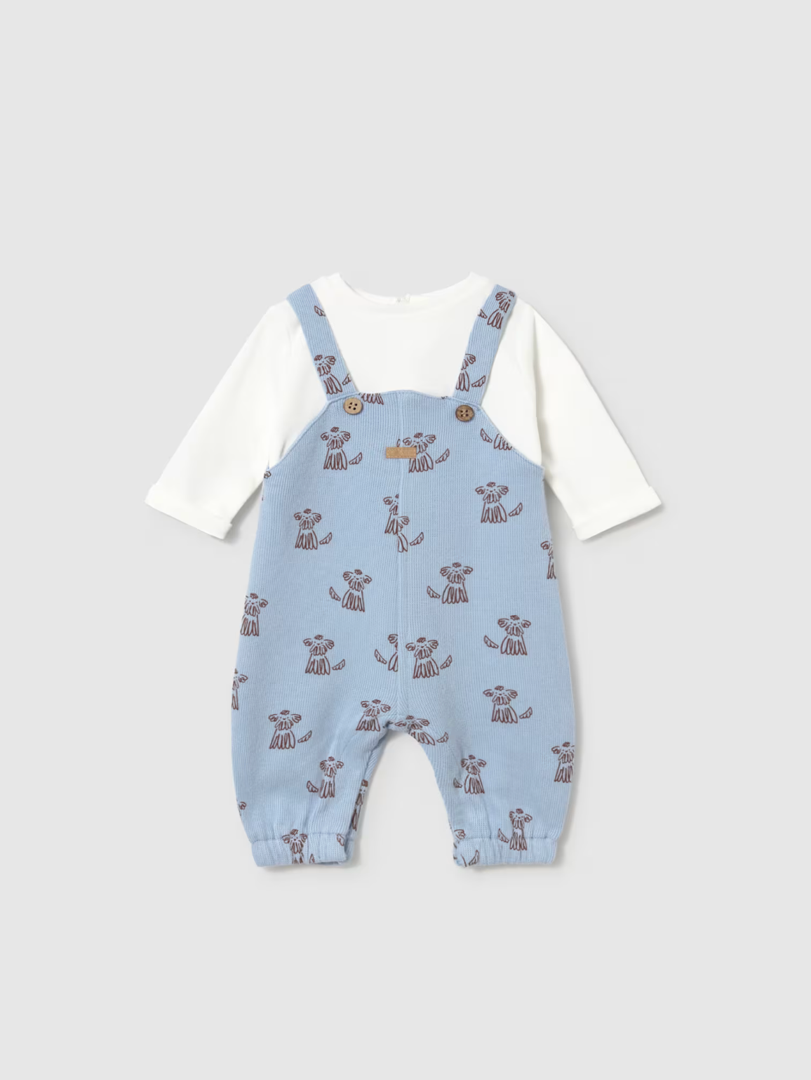 Puppy Print Baby Boy One-Piece