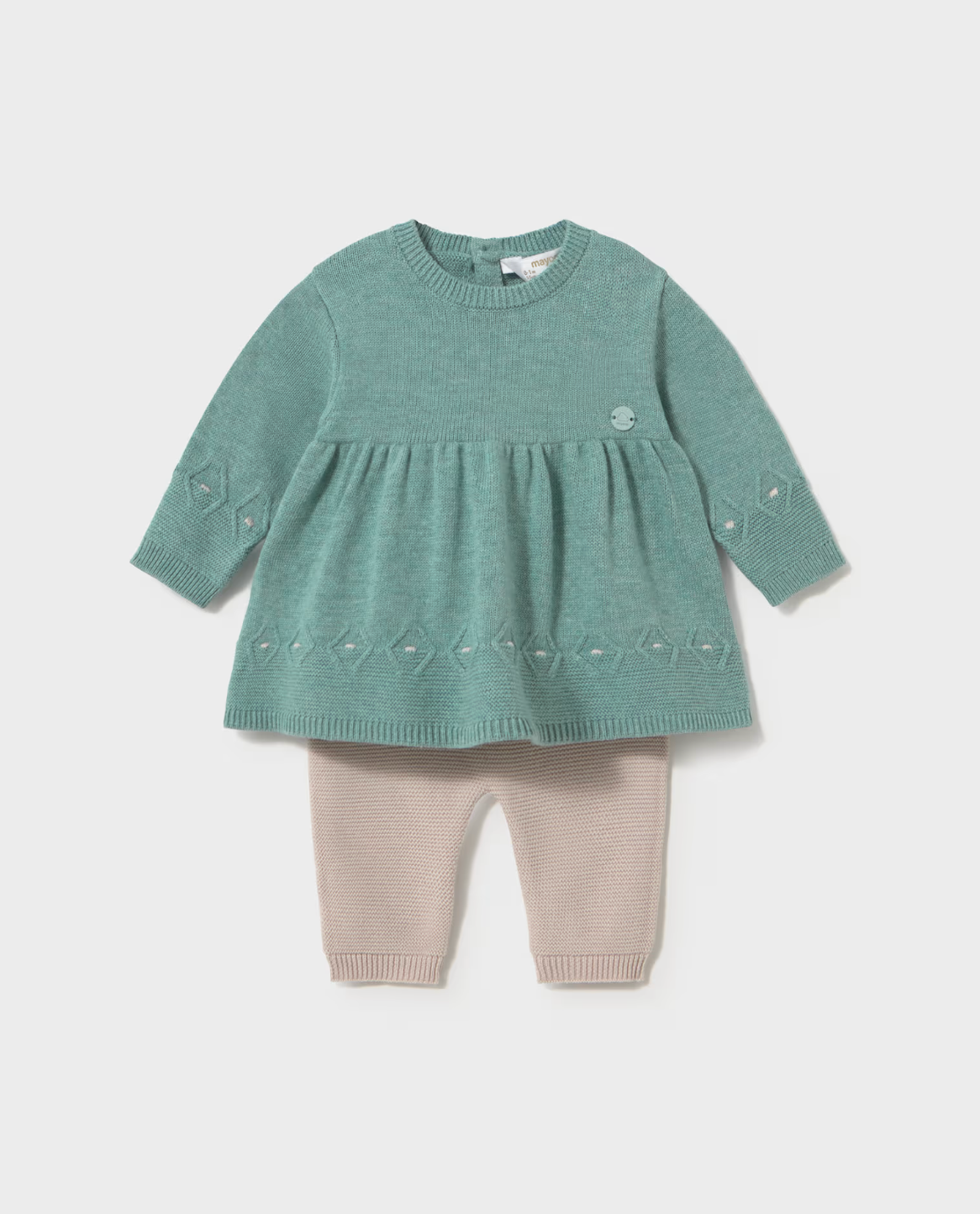 Baby Girl Teal Sweater and Pant Set