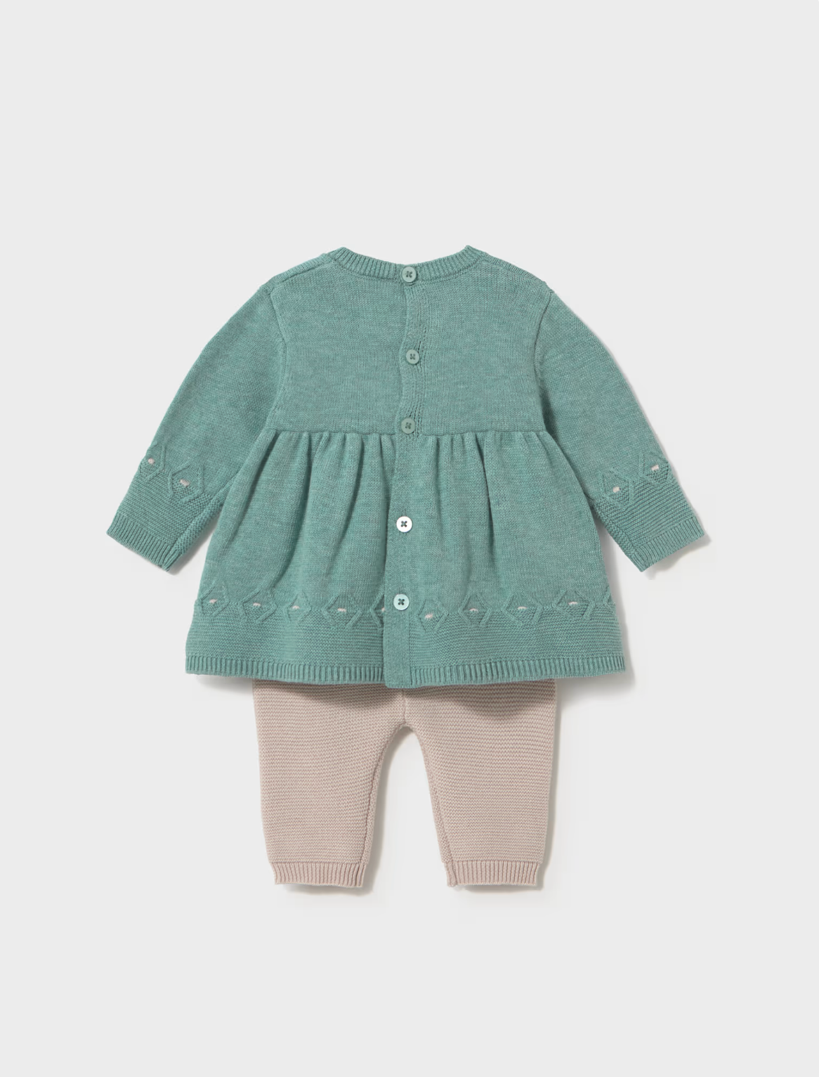 Baby Girl Teal Sweater and Pant Set