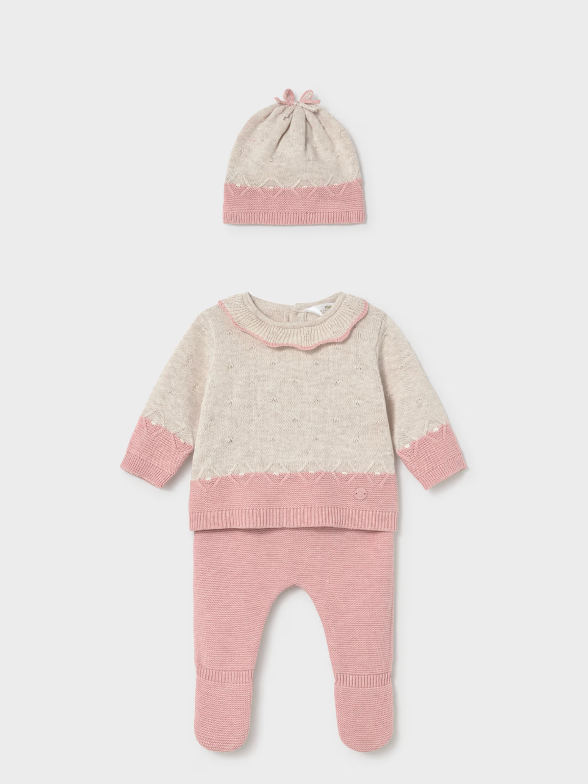 Baby Girl 3-Piece Knit Set - Pink