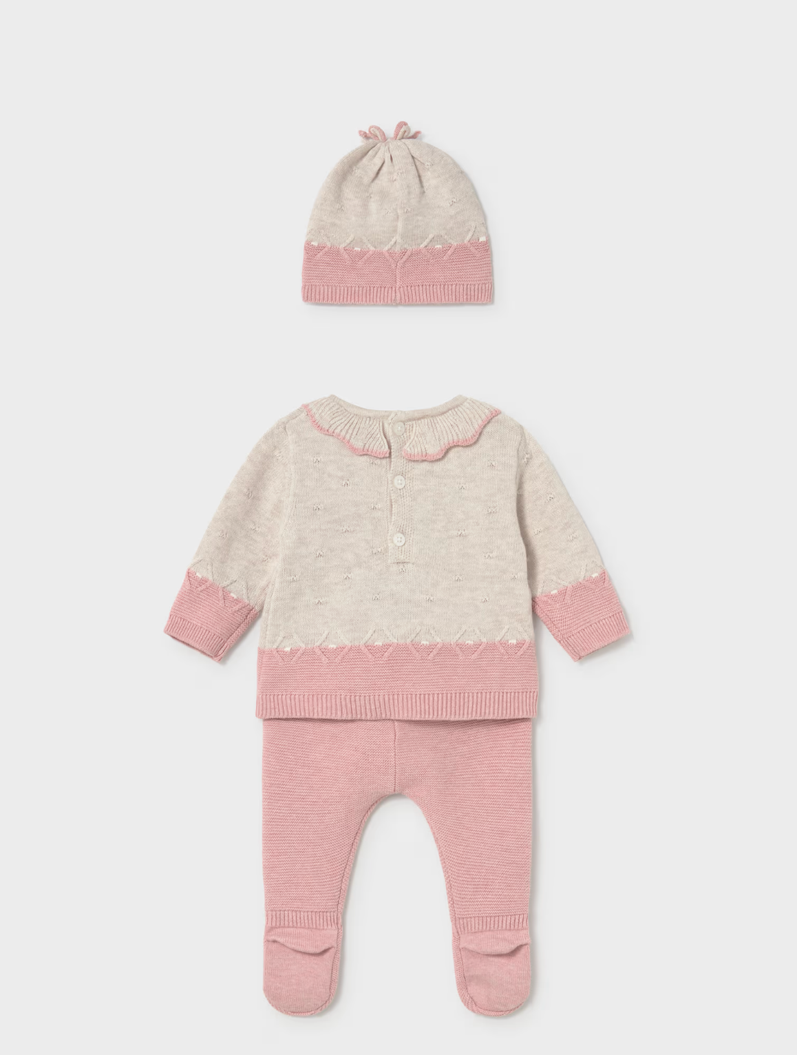 Baby Girl 3-Piece Knit Set - Pink