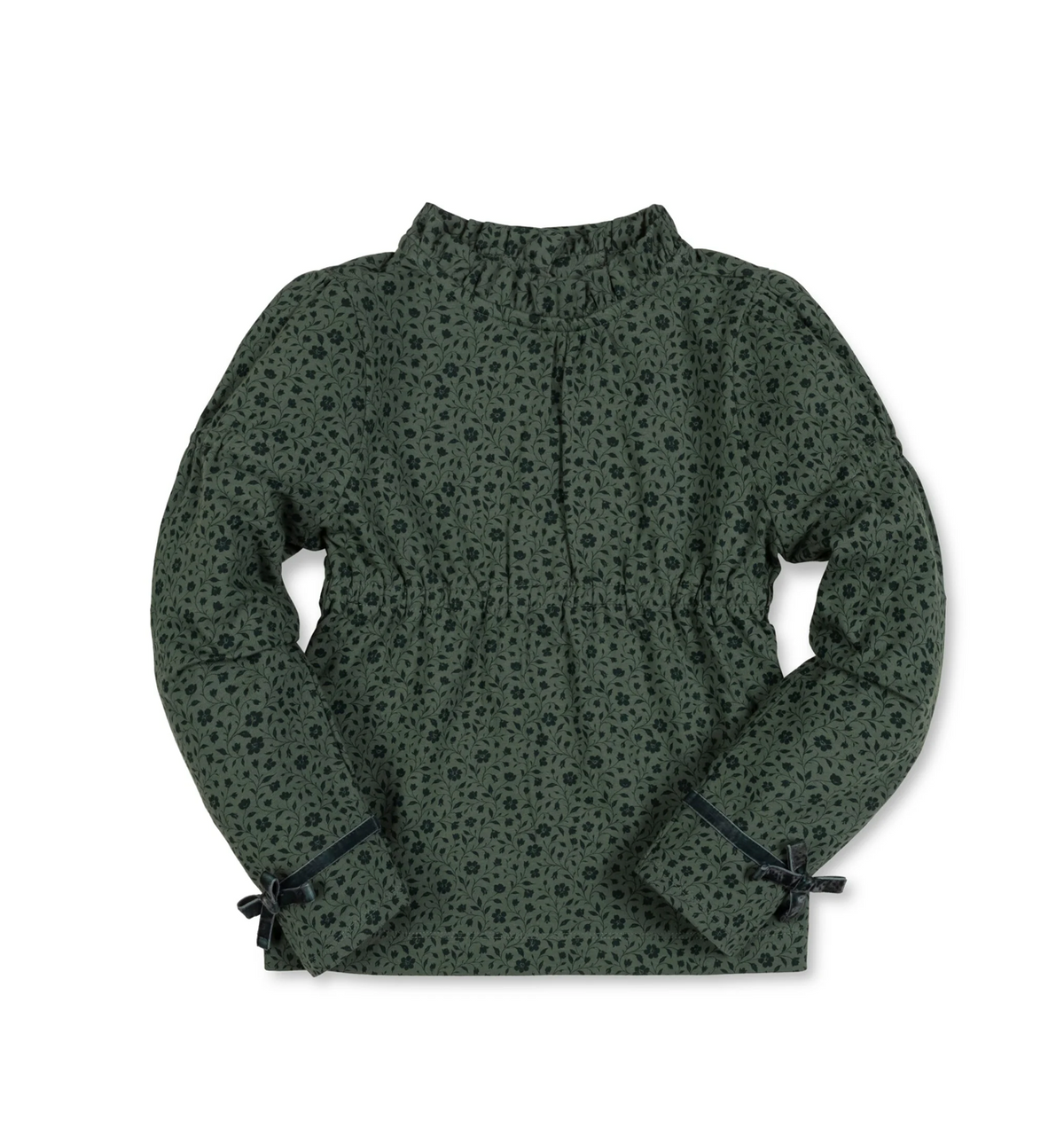 Organic Ruffle Neck Knit Top