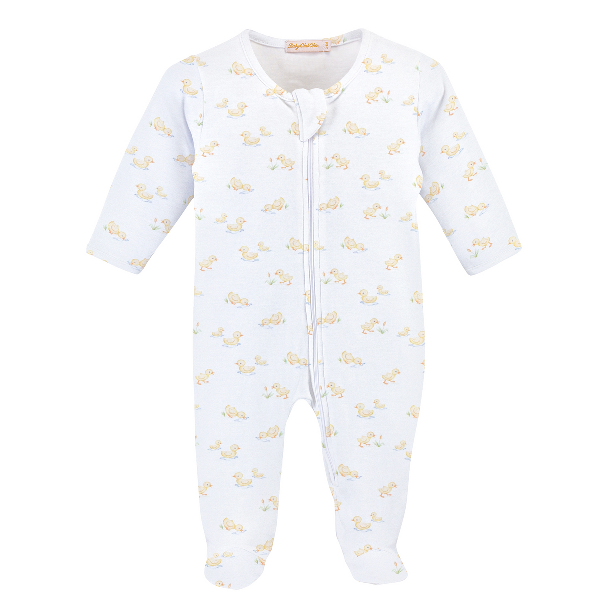 Tiny Baby Duckies Zipped Footie
