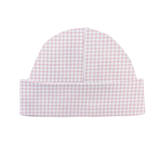 Pink Mini Checks Baby Hat