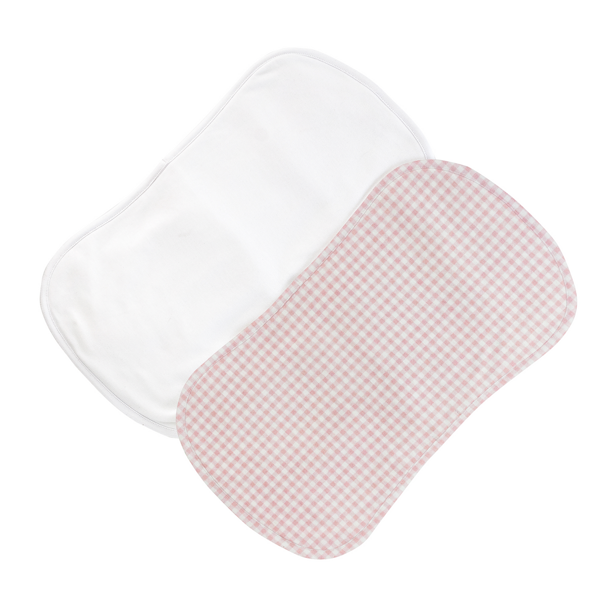 Pink Mini Checks Burp Cloth Set