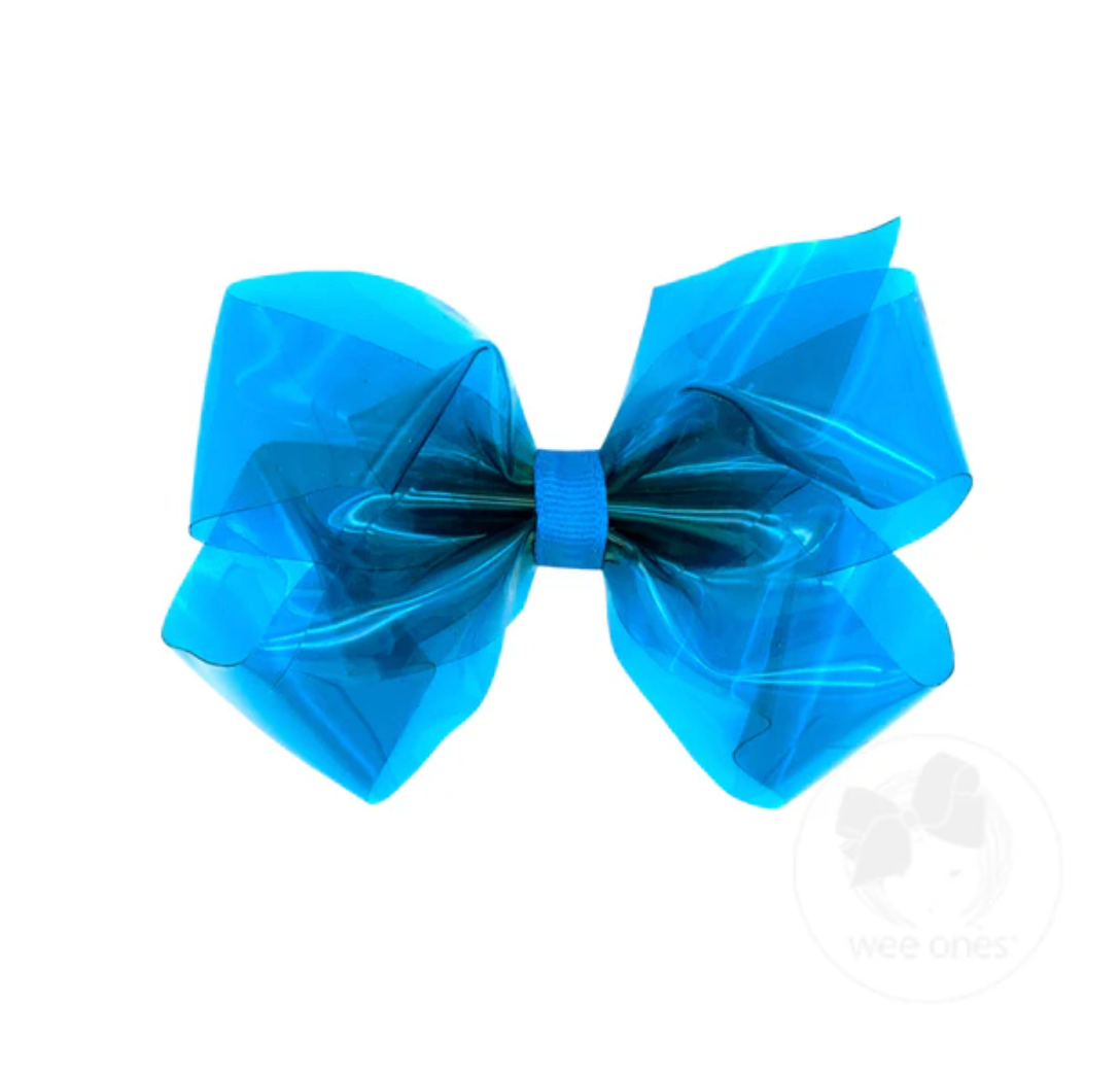 Medium WeeSplash Colored Vinyl Bow - Multiple Color Options