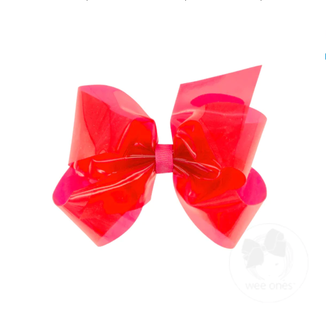 Medium WeeSplash Colored Vinyl Bow - Multiple Color Options