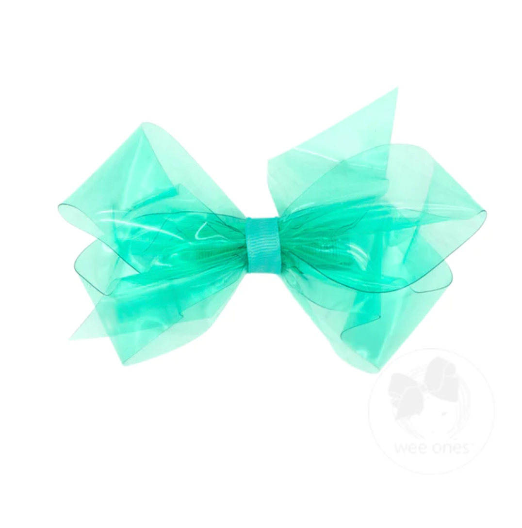 Medium WeeSplash Colored Vinyl Bow - Multiple Color Options