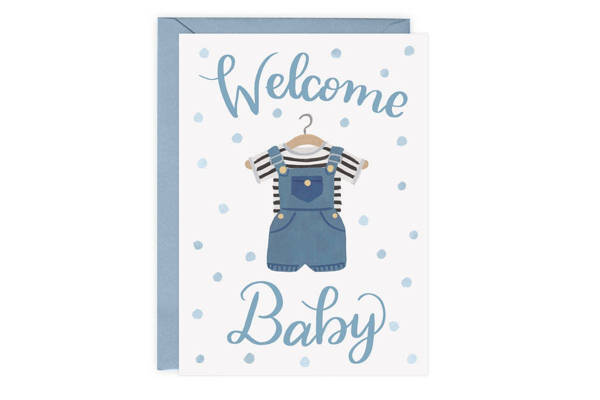 Welcome Baby Card - Pink or Blue