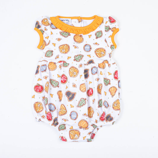 Gobble, Gobble Cookies Orange Printed Girl Bubble