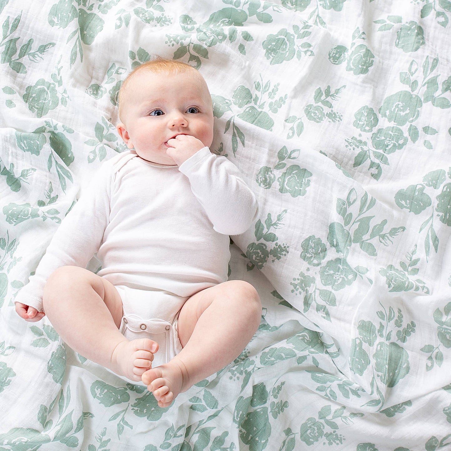 Vintage + Modern Floral Classic Muslin Swaddle Blanket Set