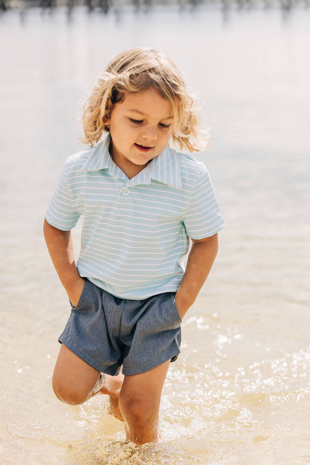 Chambray Shorts