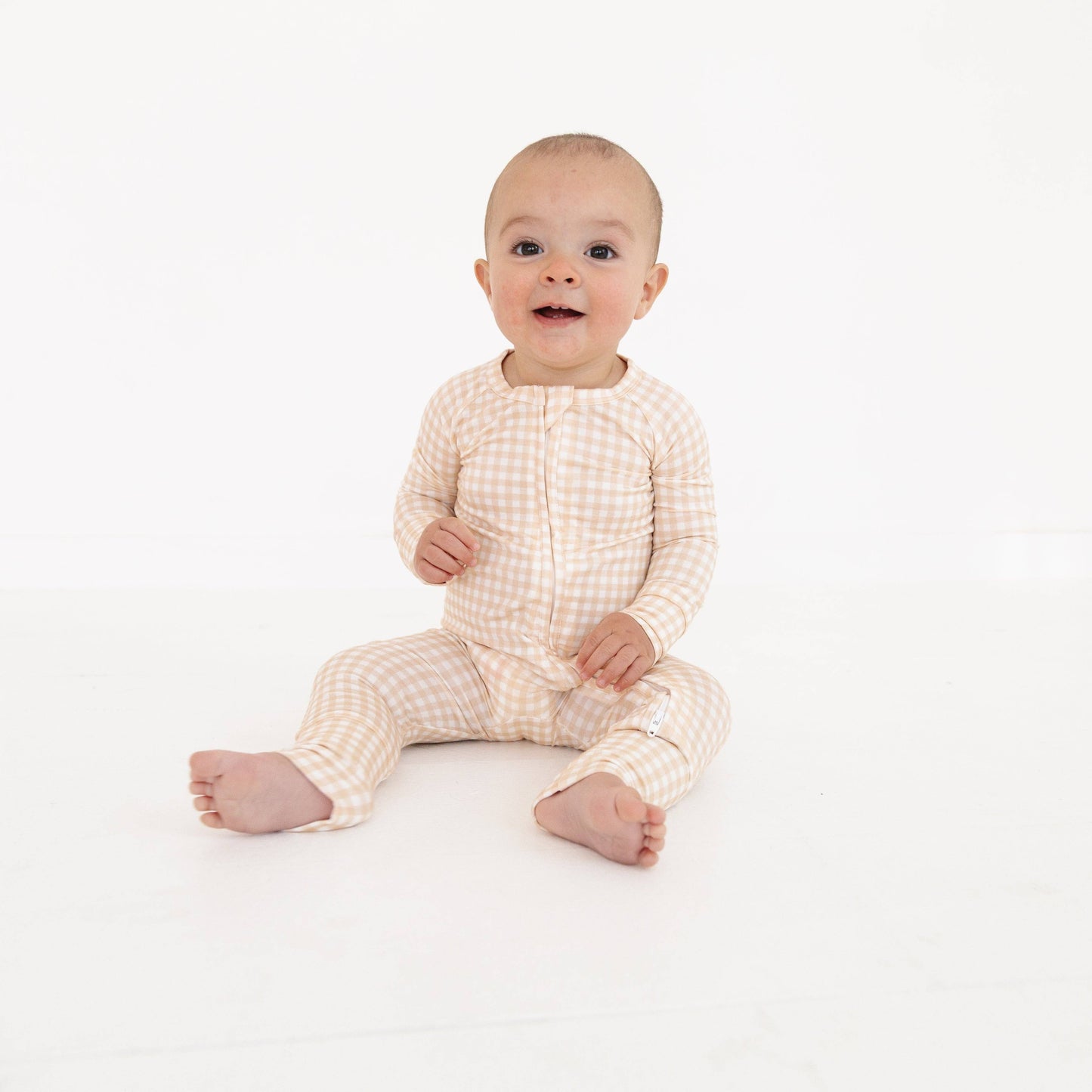 Sandstone Gingham Bamboo Sleeper