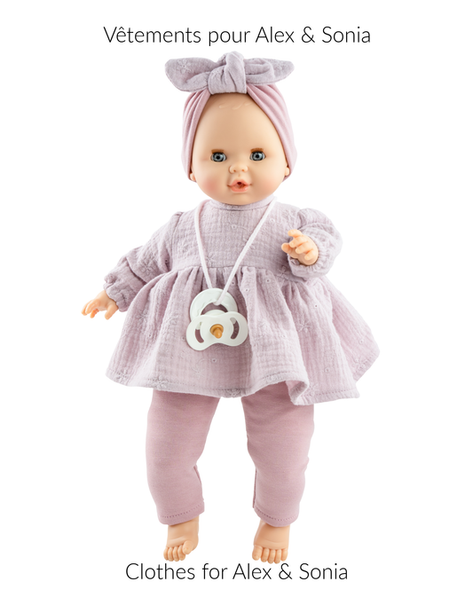 Doll Clothing Lilac Dress