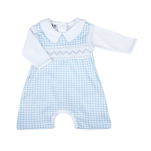 Mini Checks LB Set Smock Playsuit and Collar L/S Bodysuit