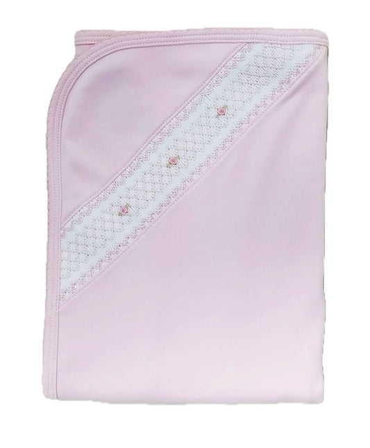 Classic Pink Collection Smocked Blanket