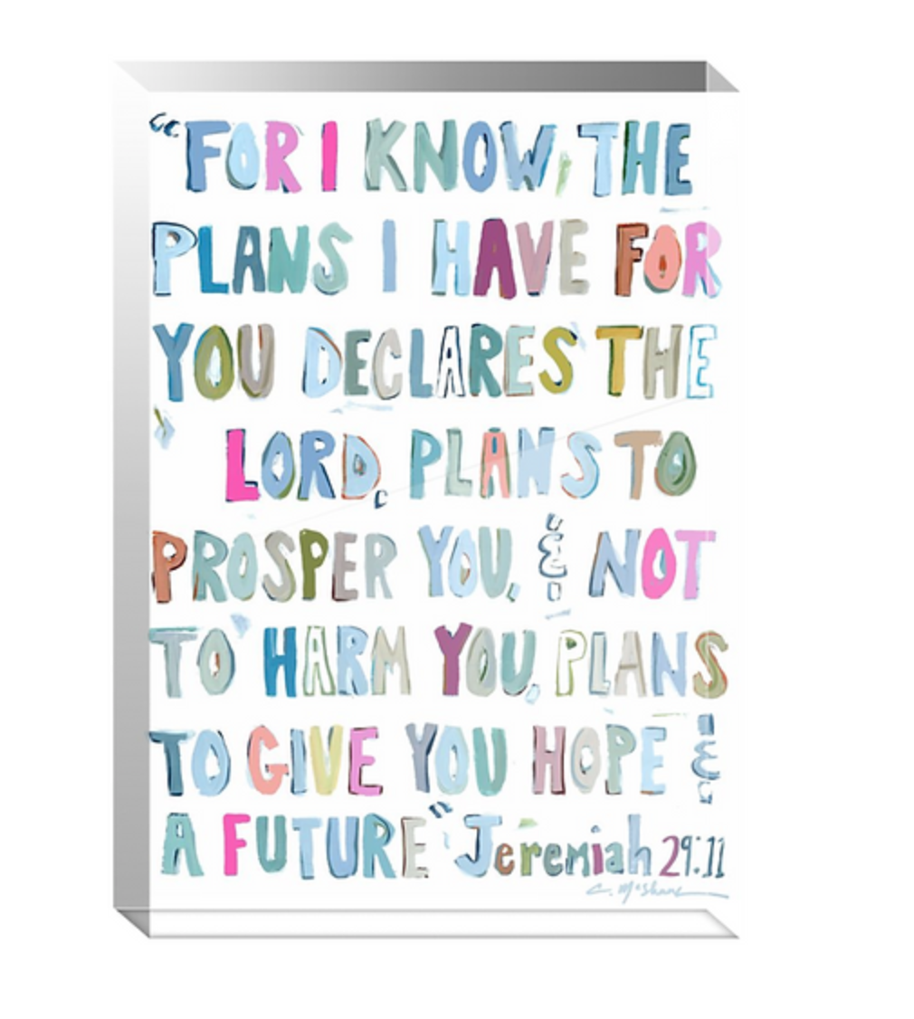 Acrylic Block - Jeremiah 29:11