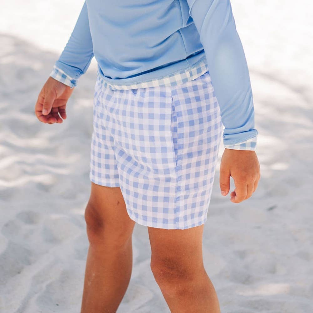 Swim Shorts - Blue Gingham